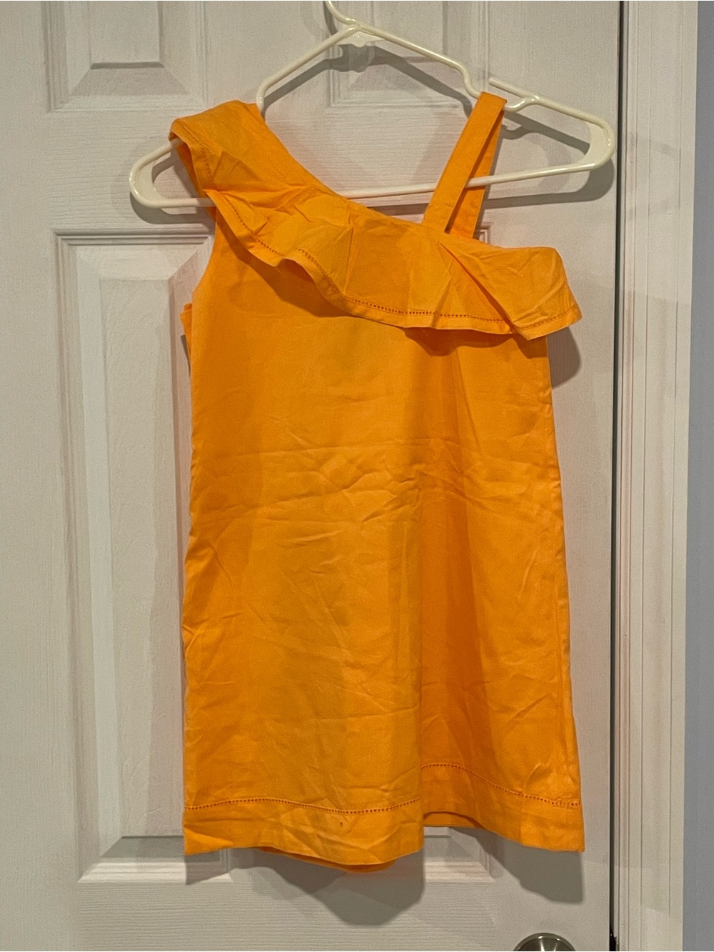 Crazy 8 Girls Orange One-Shoulder Sleeveless Dress 7 NWT